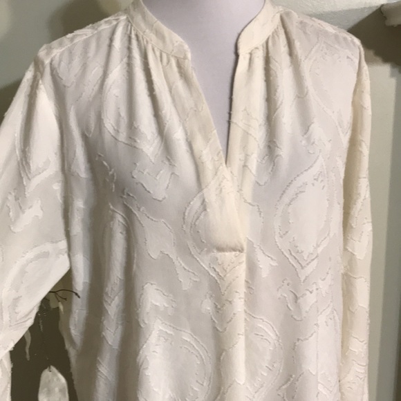 LOFT CREAM FANCY BLOUSE - Picture 2 of 5